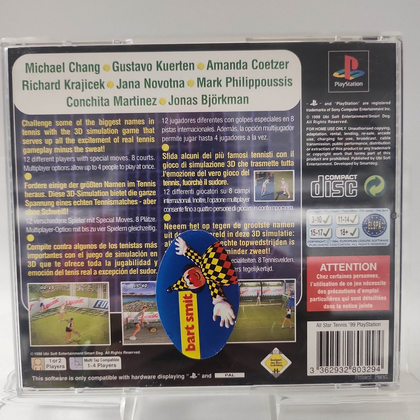 All Star Tennis 99 Playstation 1 - Feniks Gameshop
