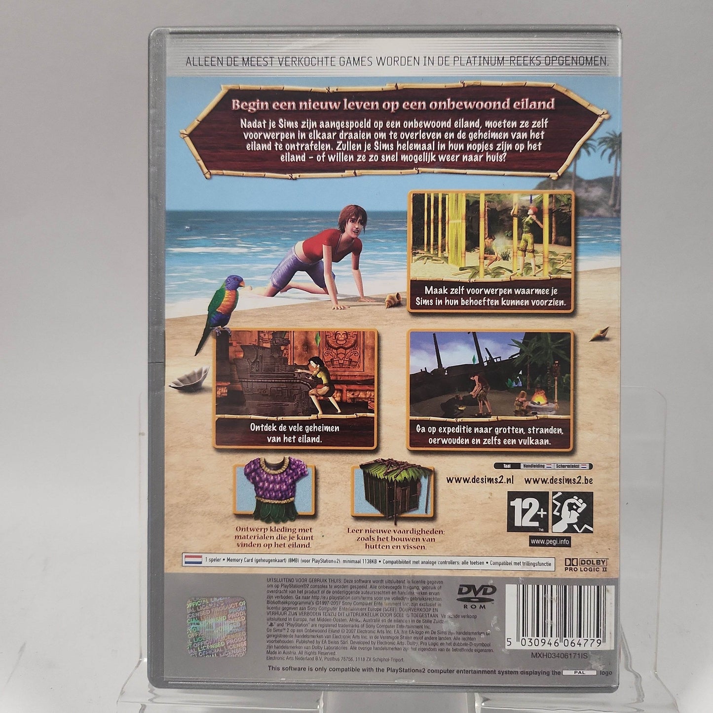 Sims 2 Op een Onbewoond Eiland Platinum (No Book) PlayStation 2 - Feniks Gameshop