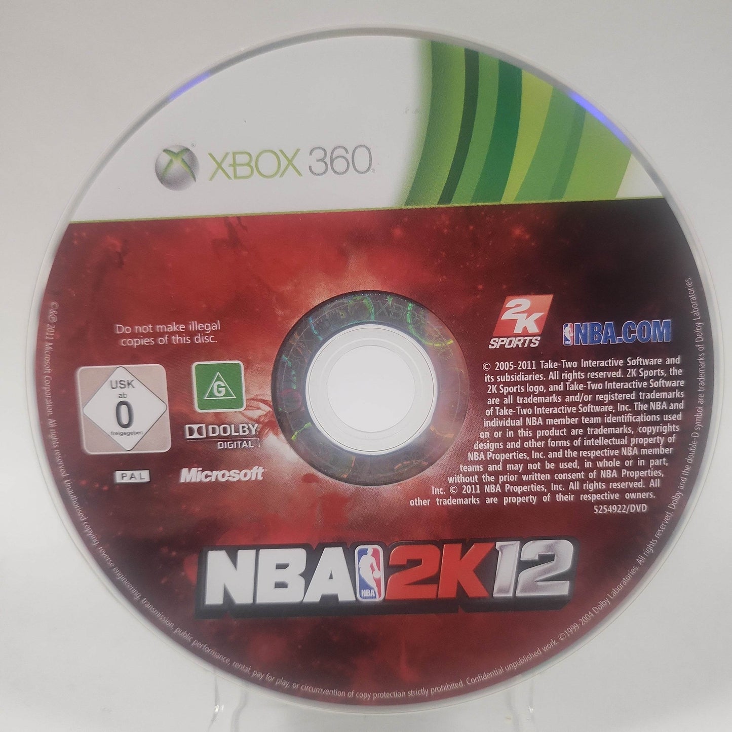 NBA 2K 12 (Disc Only) Xbox 360 - Feniks Gameshop