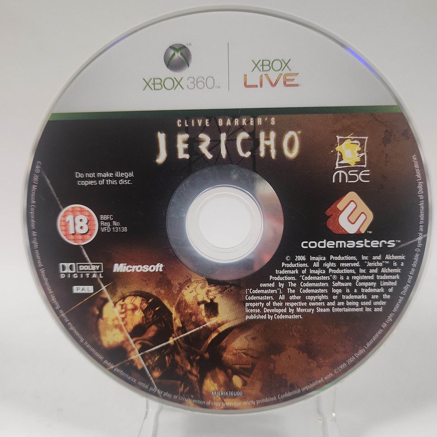 Clive Barker's Jericho (Disc Only) Xbox 360 - Feniks Gameshop