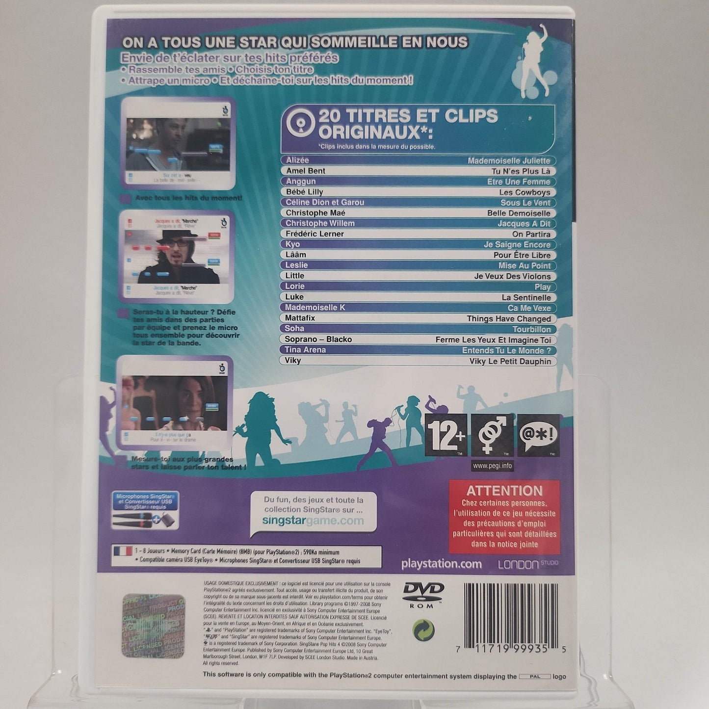 Singstar Pop Hits 4 French Editie Playstation 2 - Feniks Gameshop