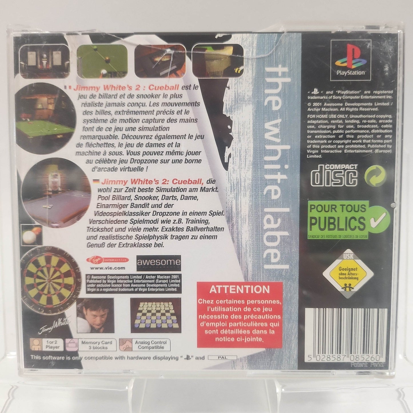 Jimmy White's 2 Cueball Playstation 1 - Feniks Gameshop