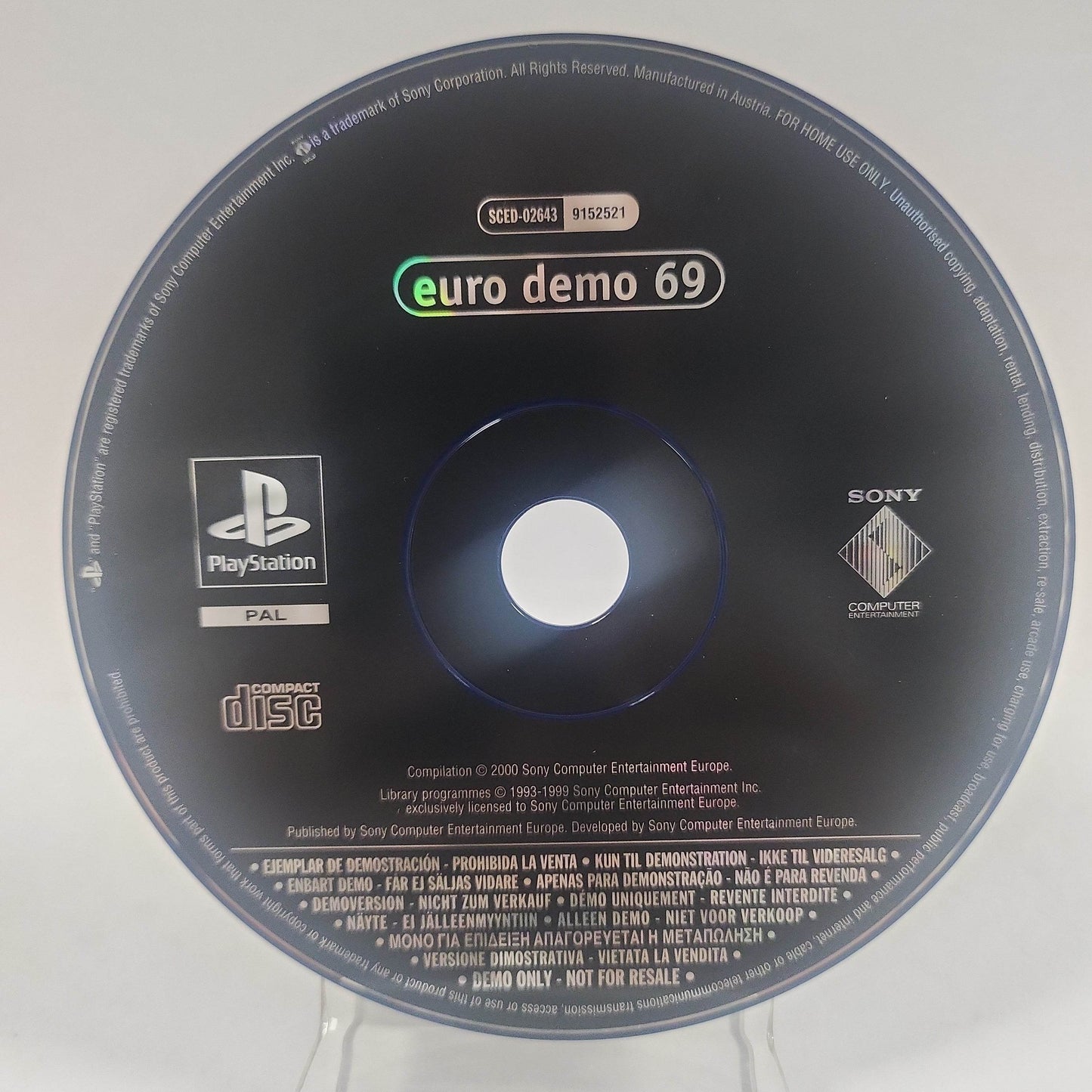 Euro Demo 69 (Disc Only) PlayStation 1 - Feniks Gameshop