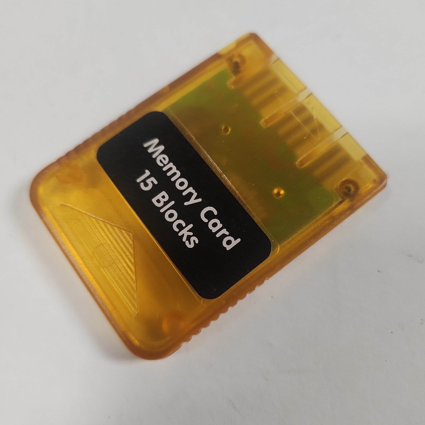 Oranje Transparant 15 Blocks Memorycard Playstation 1 - Feniks Gameshop