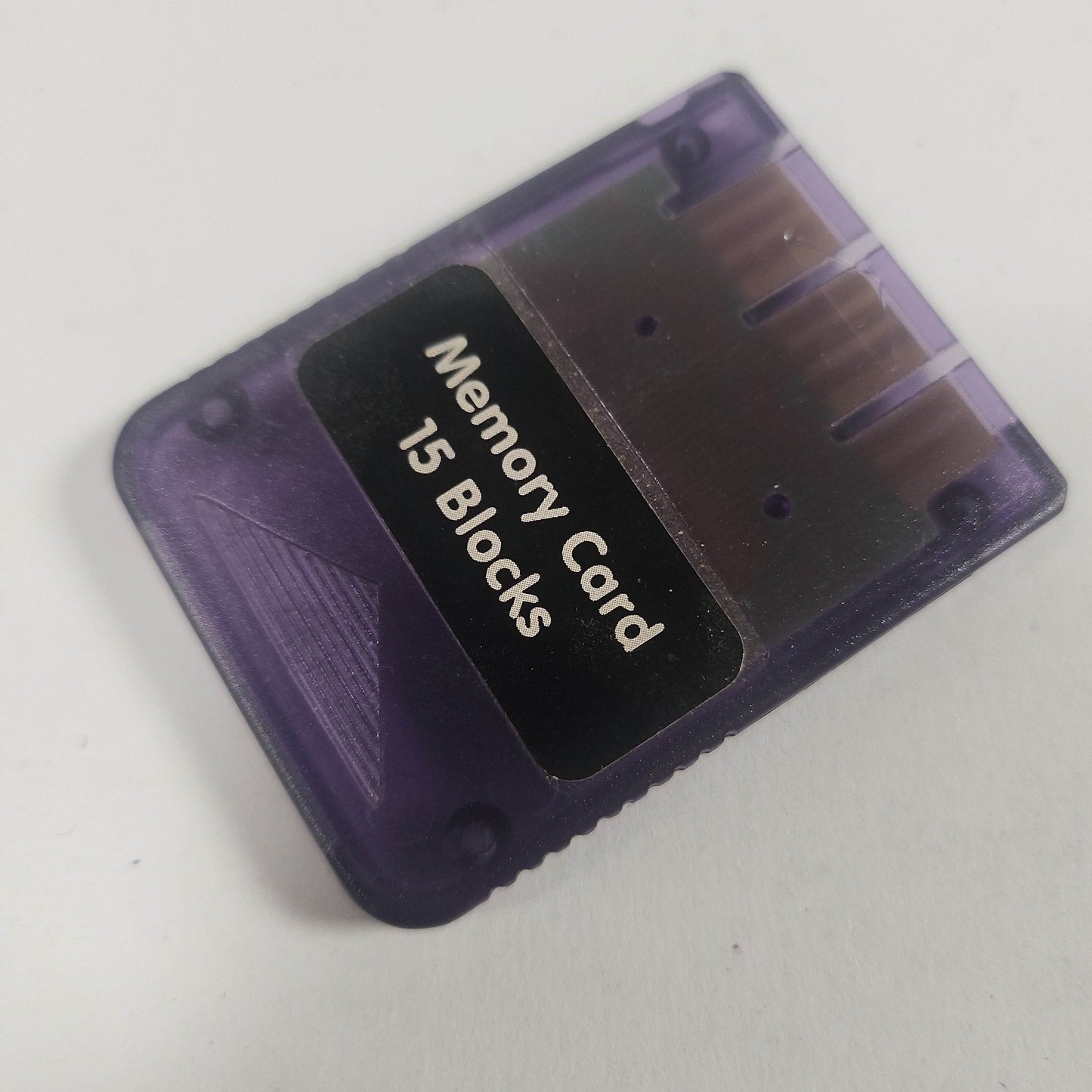 Paarse Transparant 15 Blocks Memorycard Playstation 1 - Feniks Gameshop