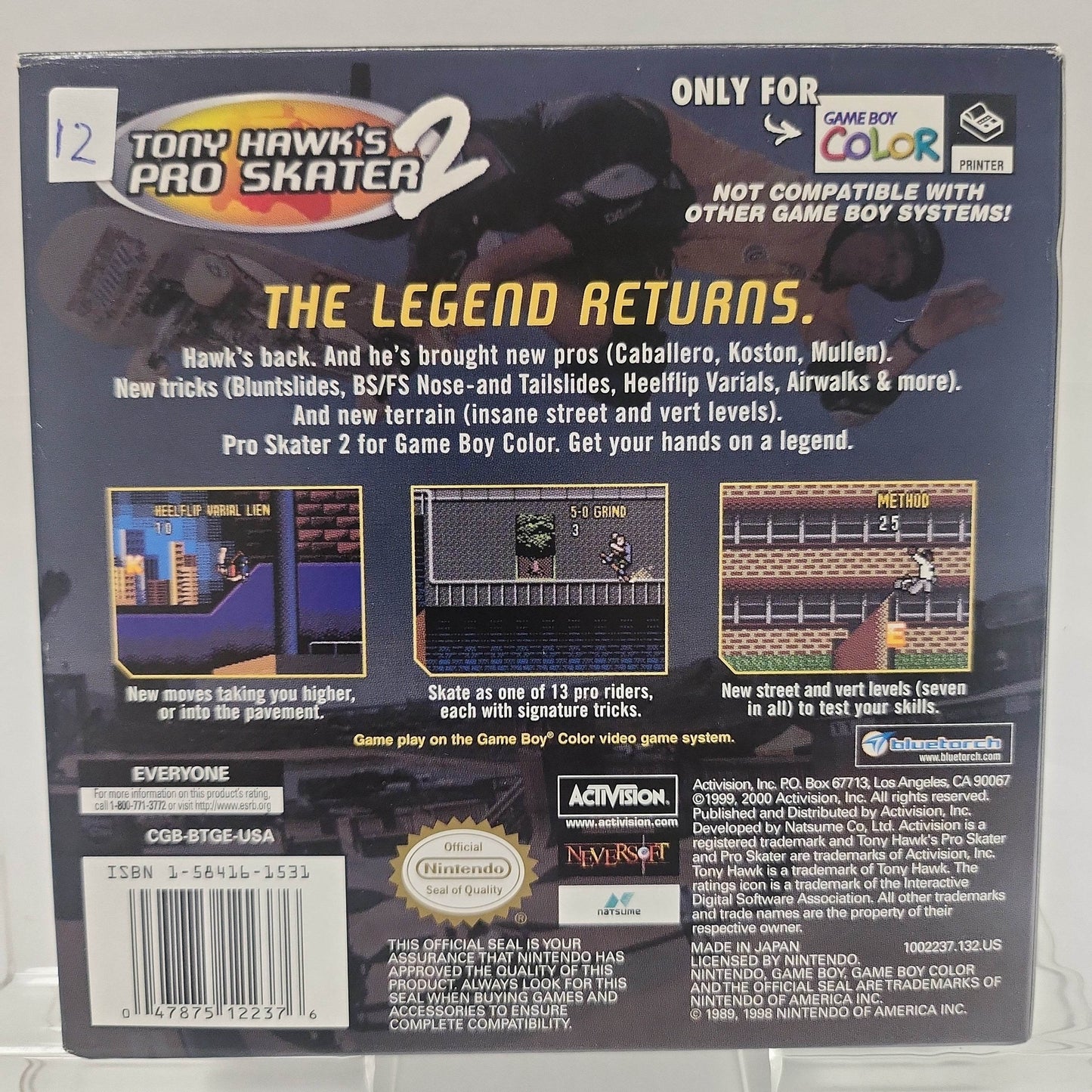 Tony Hawk's Pro Skater 2 CIB Game Boy Color - Feniks Gameshop