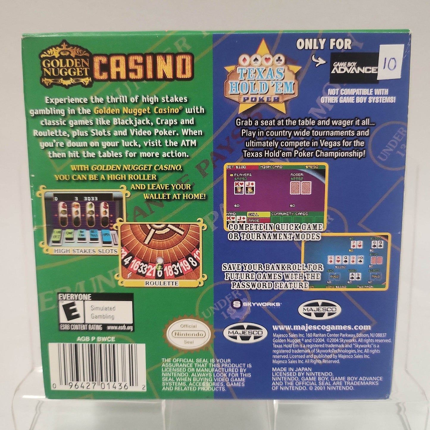 Golden Nugget Casino & Texas Hold'em Boxed GBA - Feniks Gameshop