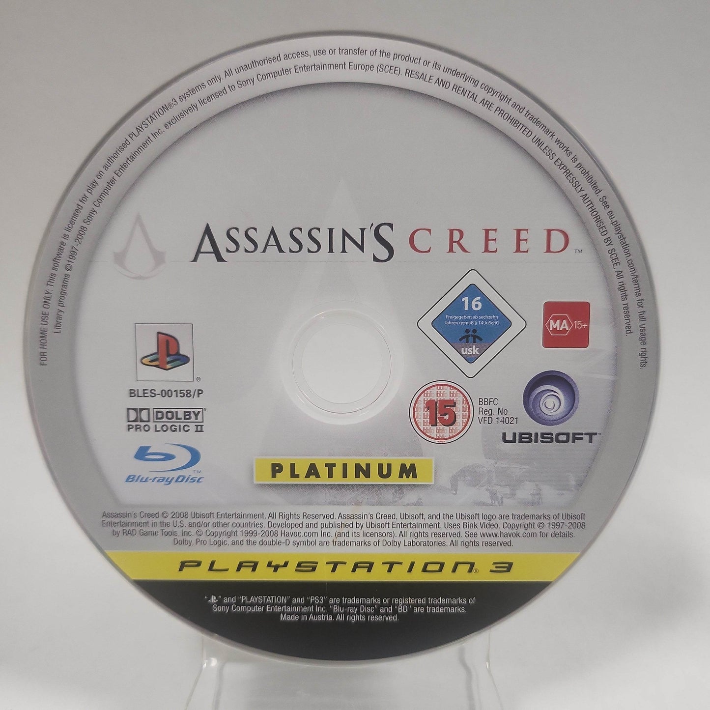 Assassin's Creed Platinum (Disc Only) PlayStation 3 - Feniks Gameshop