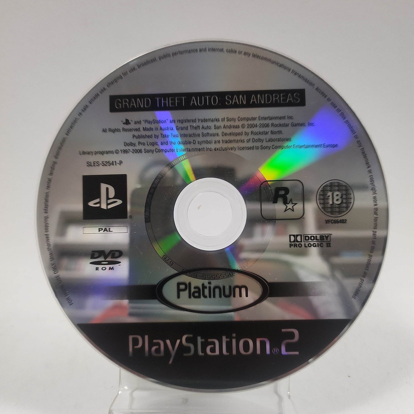 Grand Theft Auto San Andreas Platinum (Disc Only) PlayStation 2 - Feniks Gameshop
