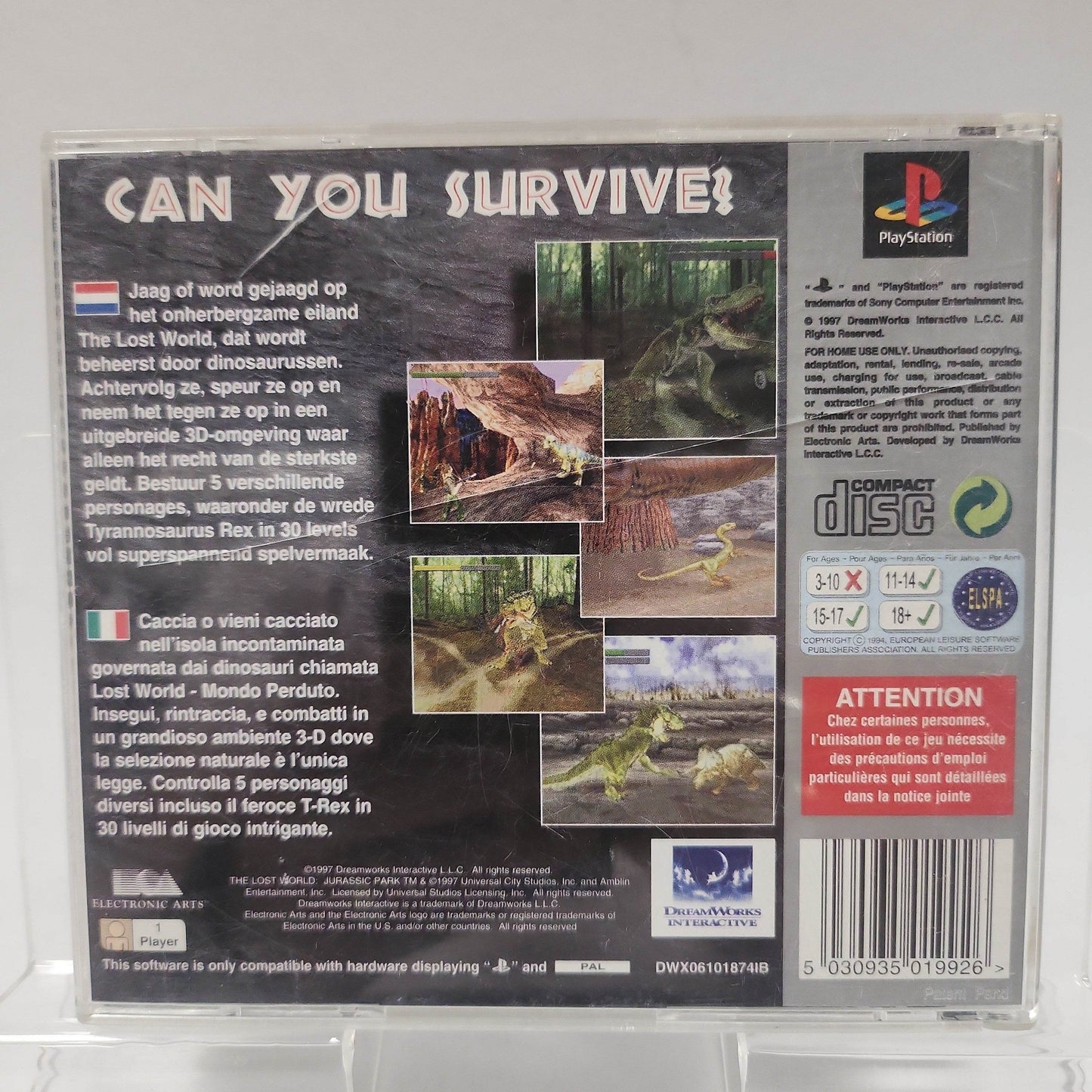 Lost World - Jurassic Park Platinum Playstation 1 - Feniks Gameshop