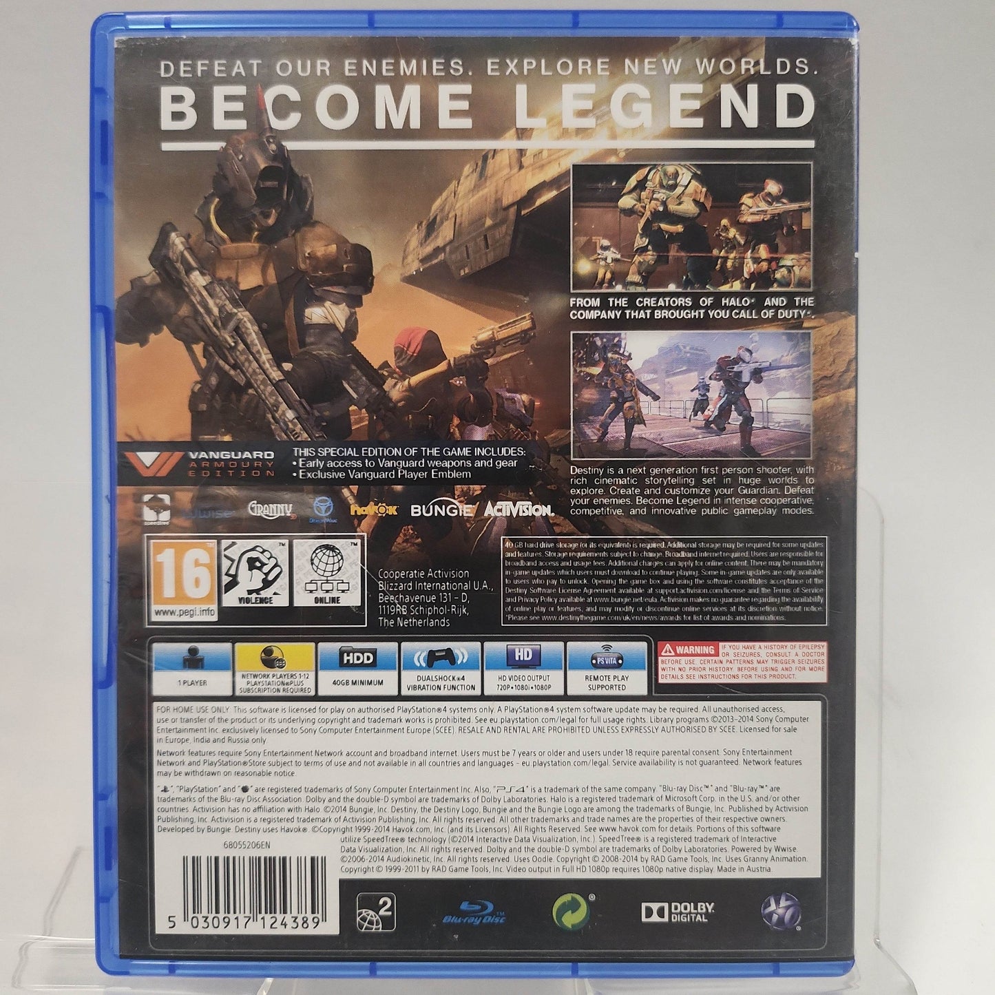 Destiny Vanguard Armoury Edition (No Book) Playstation 4 - Feniks Gameshop