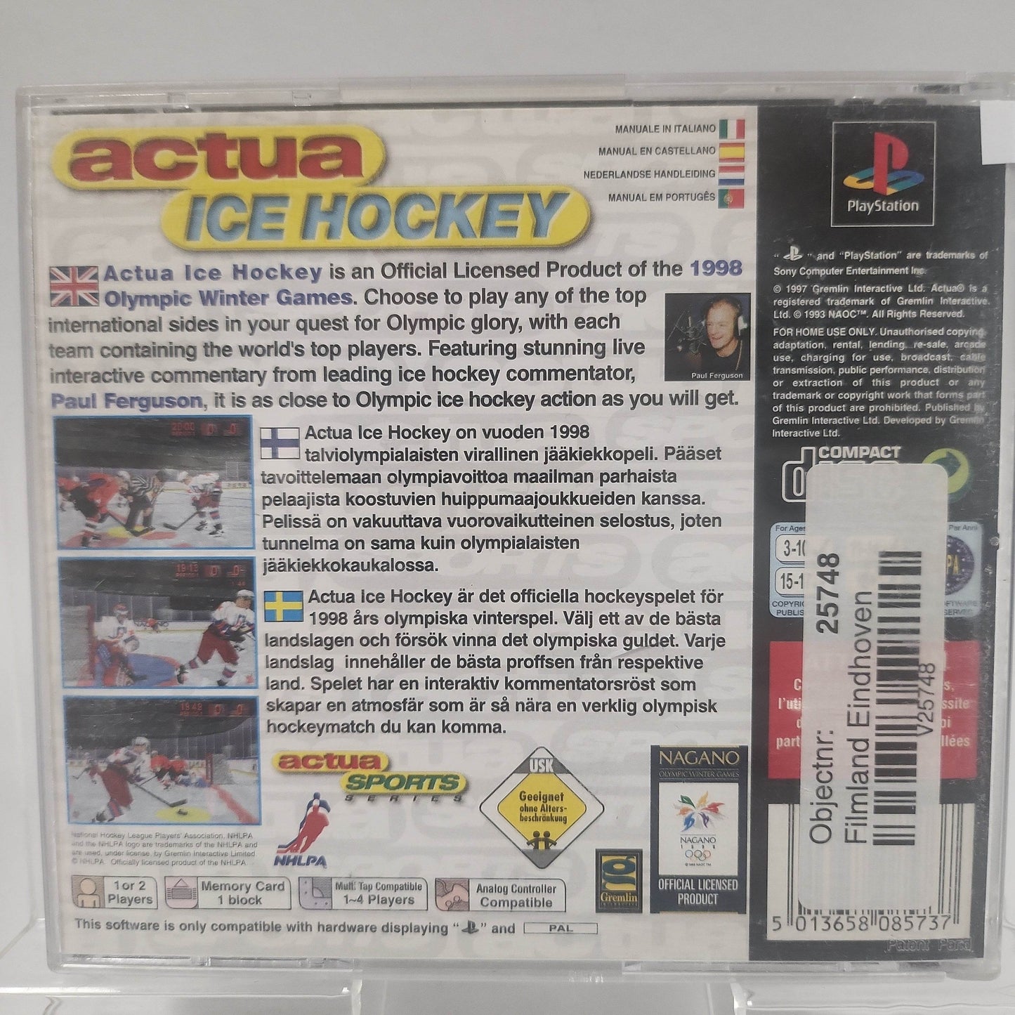 Actua Ice Hockey (No Book) PlayStation 1 - Feniks Gameshop