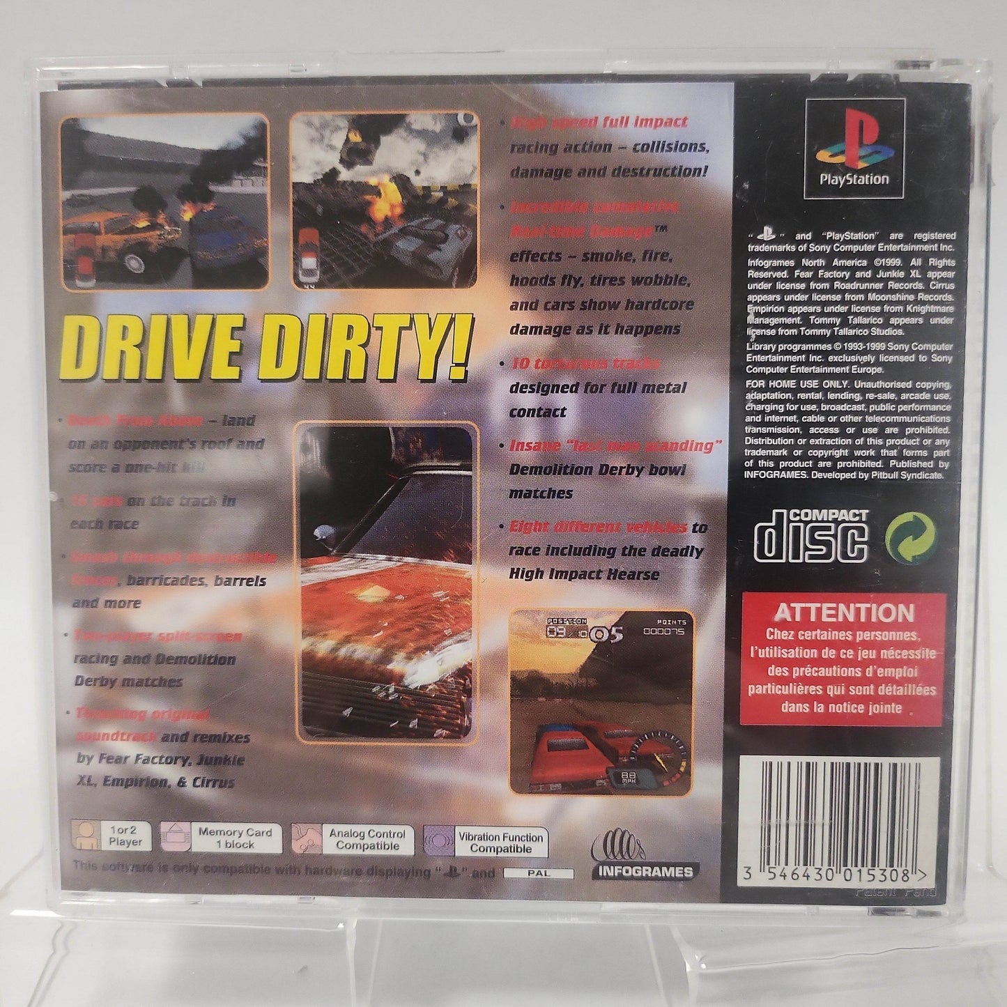 Demolition Racer (No book, only backcover) PlayStation 1 - Feniks Gameshop