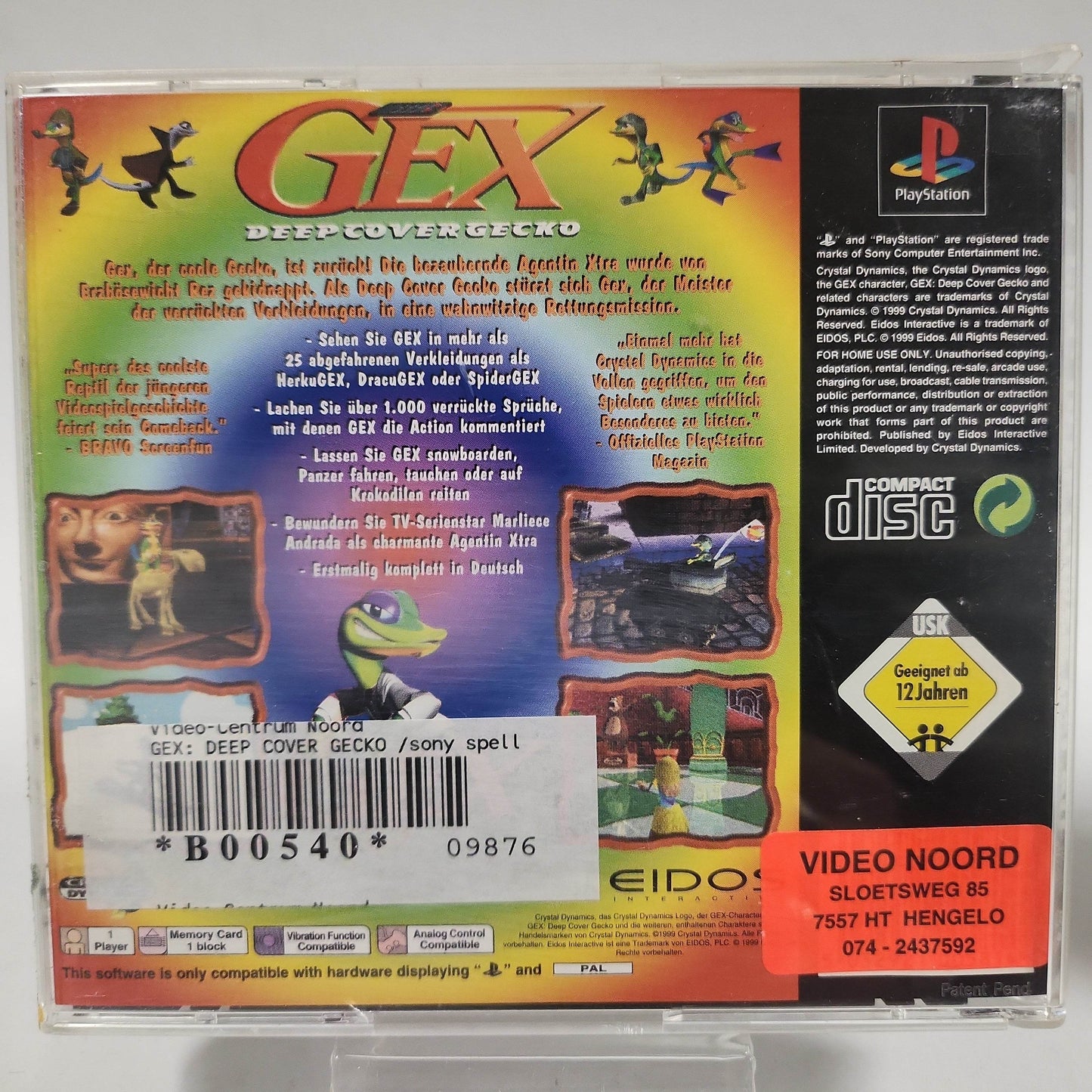 GEX Deep Cover Gecko (No Book) PlayStation 1 - Feniks Gameshop