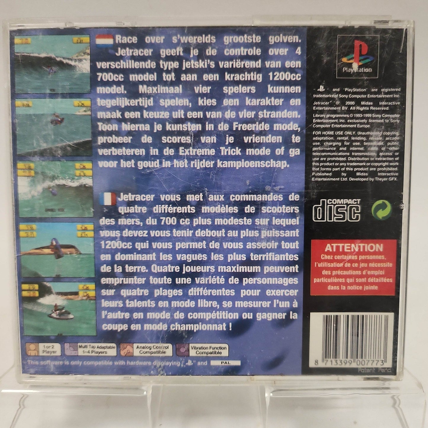 JetRacer (No Book, Only Backcover) PlayStation 1 - Feniks Gameshop
