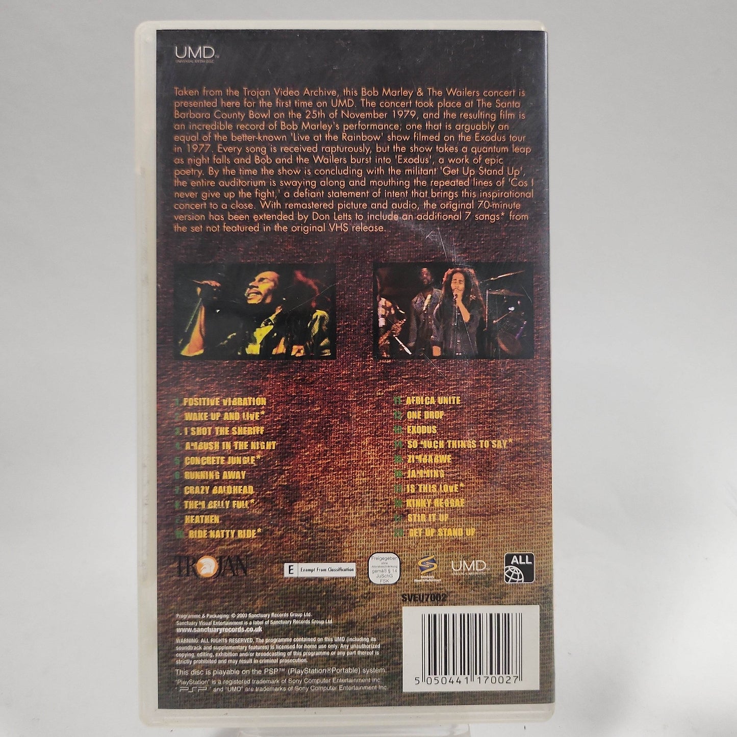 Bob Marley the Legend Live UMD Video Playstation Portable - Feniks Gameshop