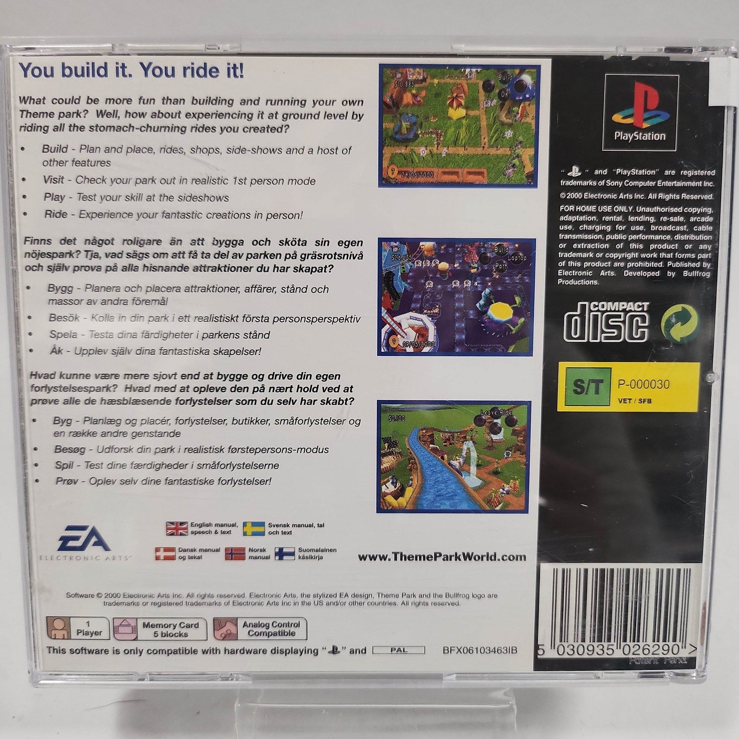 Theme Park World Classics (No Book) PlayStation 1 - Feniks Gameshop