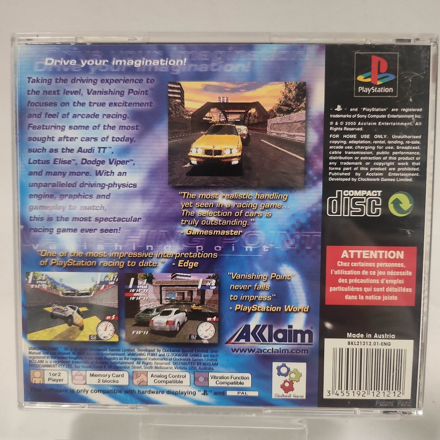 Vanishing Point (No Book) PlayStation 1 - Feniks Gameshop