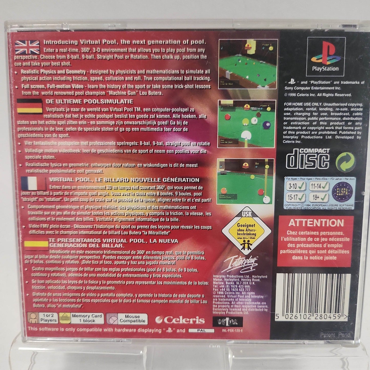 Virtua Pool Playstation 1 - Feniks Gameshop