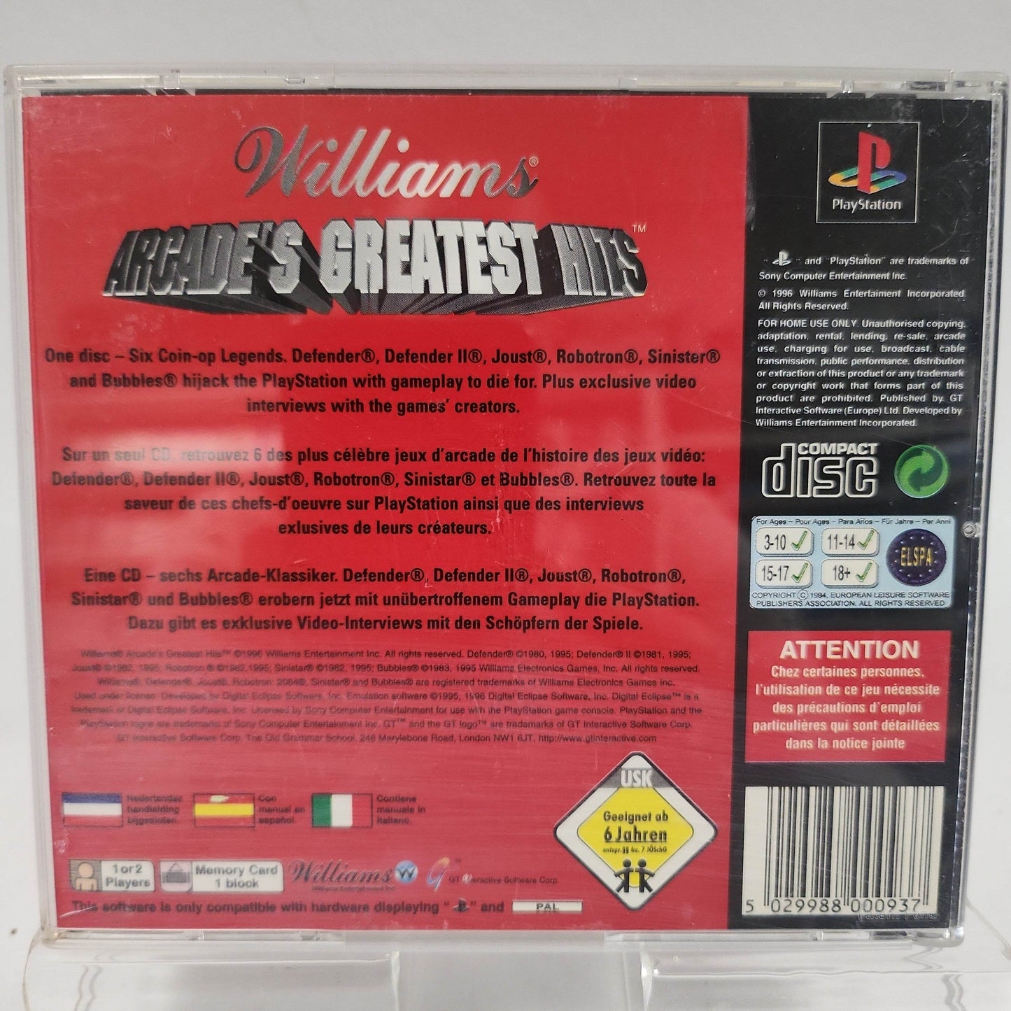 Williams Arcade's Greatest Hits Playstation 1 - Feniks Gameshop