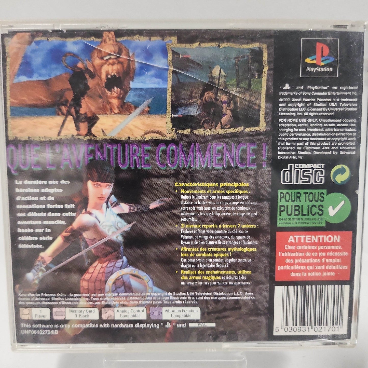 Xena Warrior Princess (No Book, No Frontcover) Playstation 1 - Feniks Gameshop