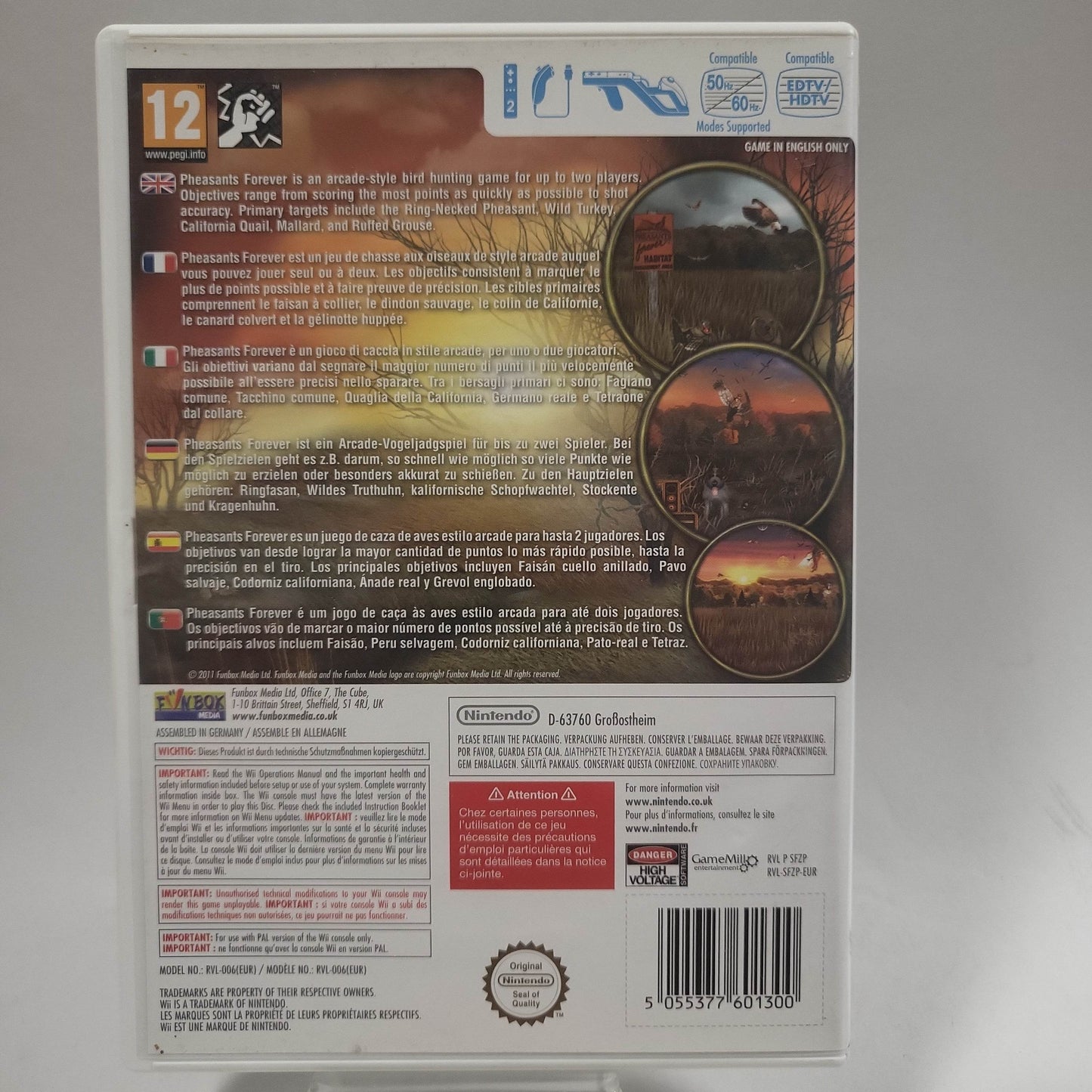 Pheasants Forever (No Book) Nintendo Wii - Feniks Gameshop