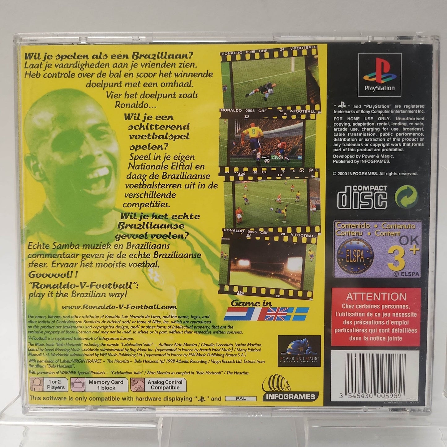 Ronaldo V-football Playstation 1 - Feniks Gameshop