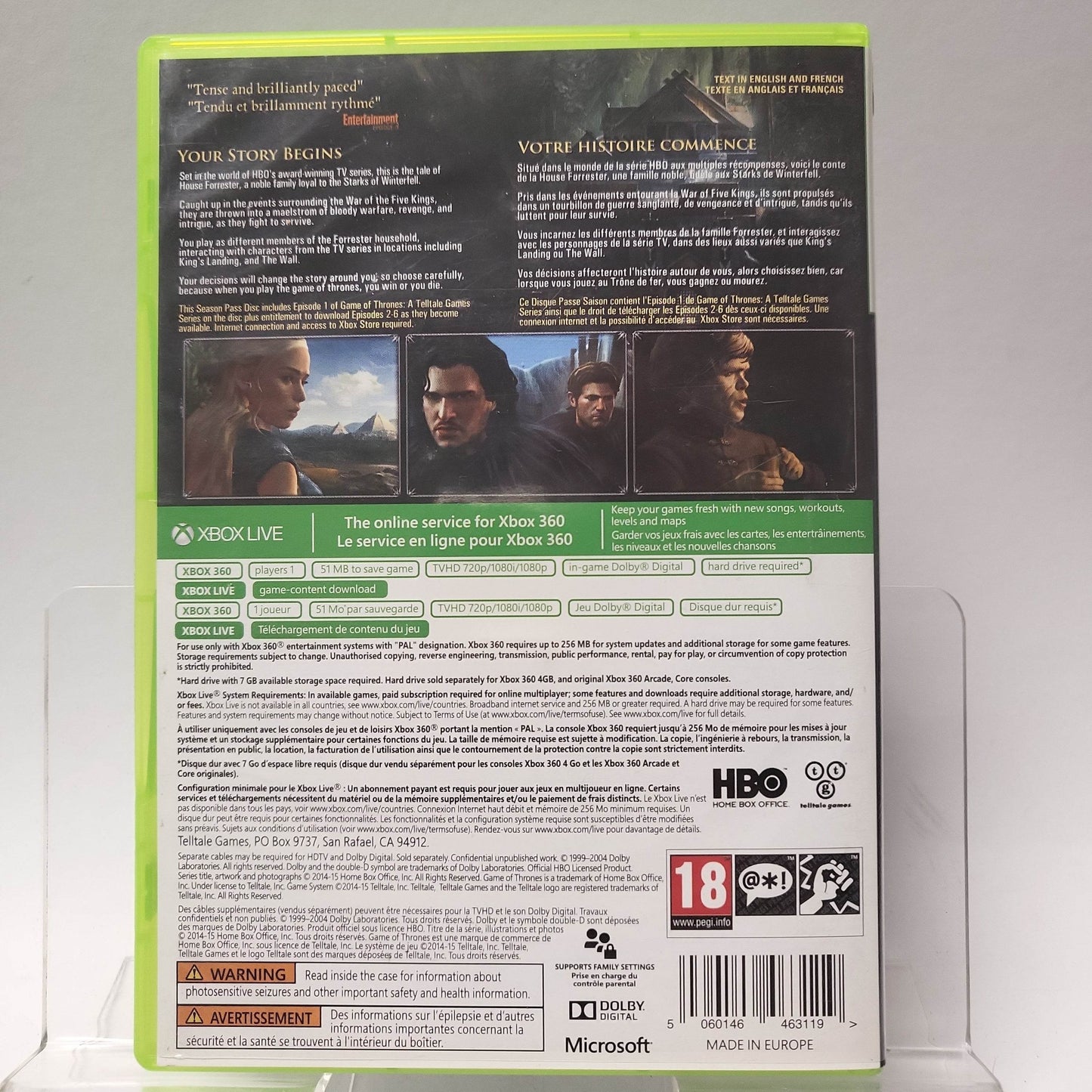 Game of Thrones a Telltale Games Series (No Book) Xbox 360 - Feniks Gameshop