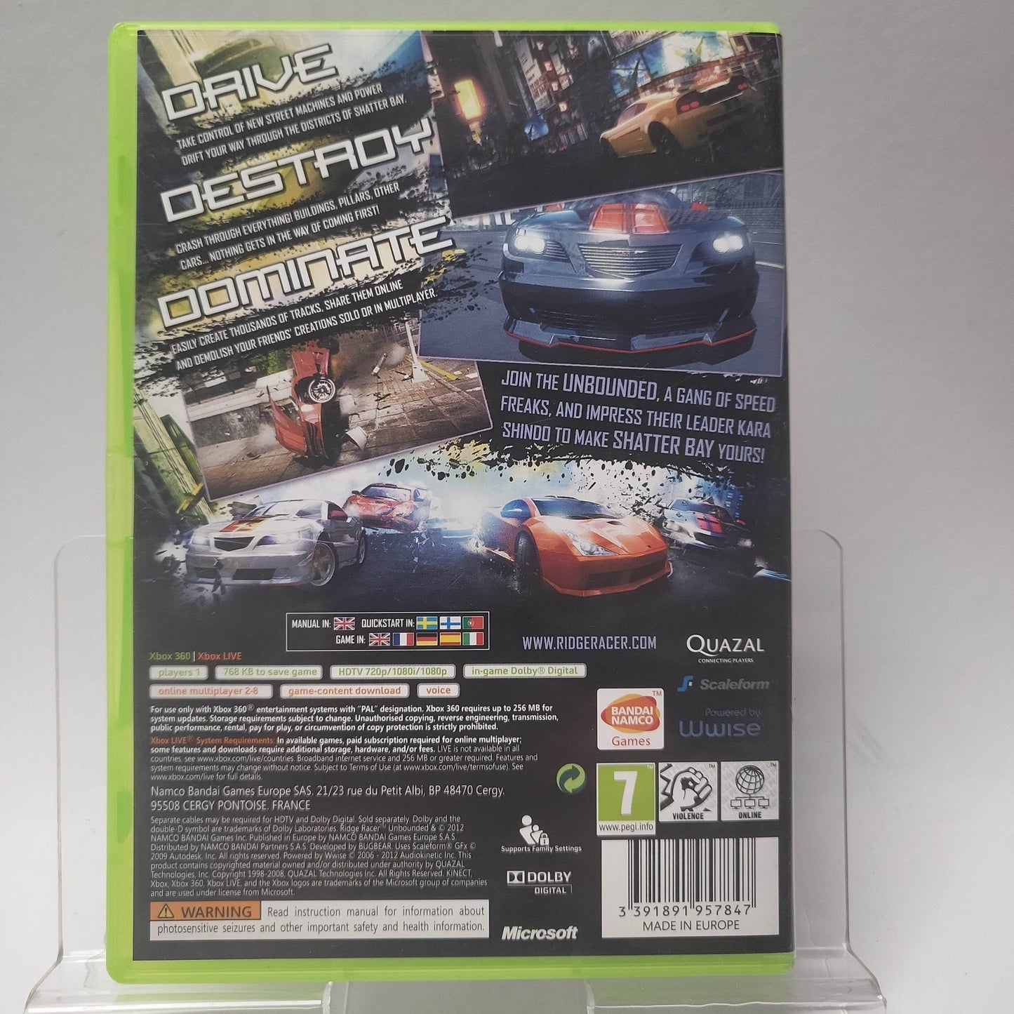 Ridge Racer Unbounded Limited Edition Xbox 360 - Feniks Gameshop