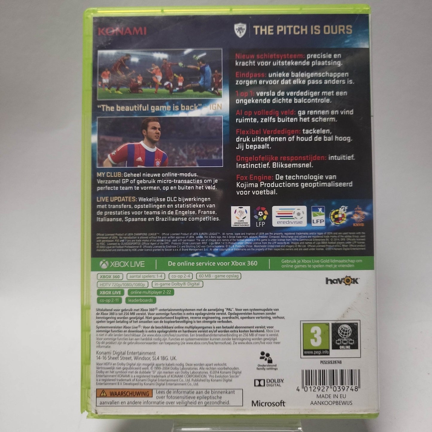 Pro Evolution Soccer 2015 Day 1 Editie (No Book) Xbox 360 - Feniks Gameshop