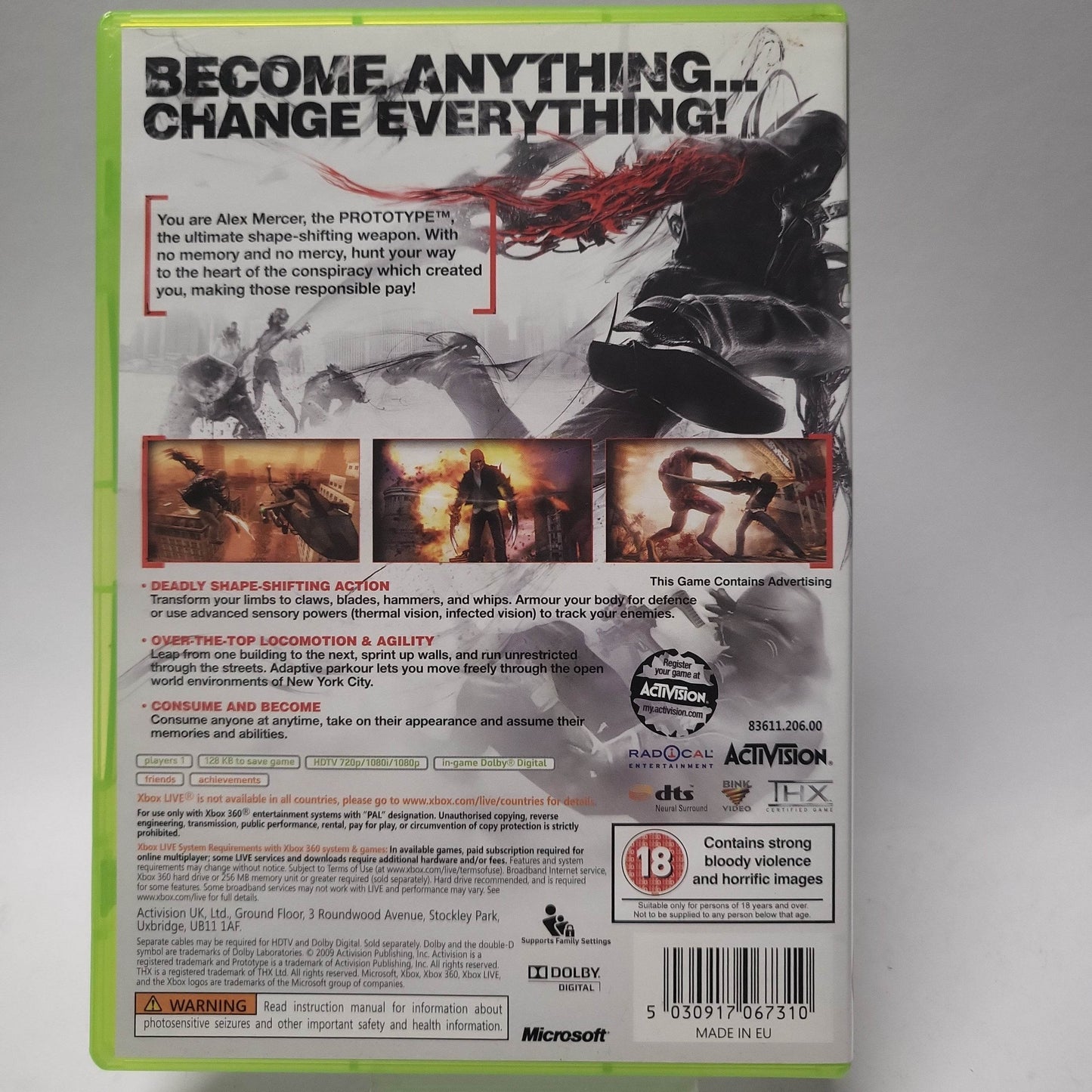 Prototype (No Book) Xbox 360 - Feniks Gameshop