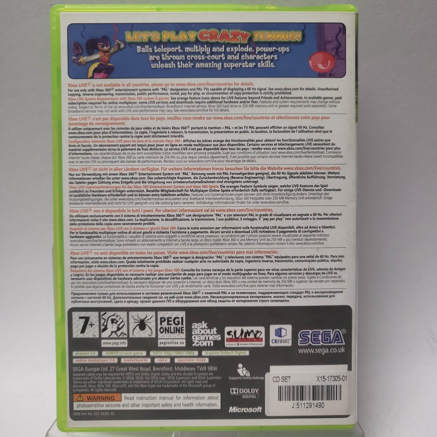 Sega Superstars Tennis Xbox 360 - Feniks Gameshop