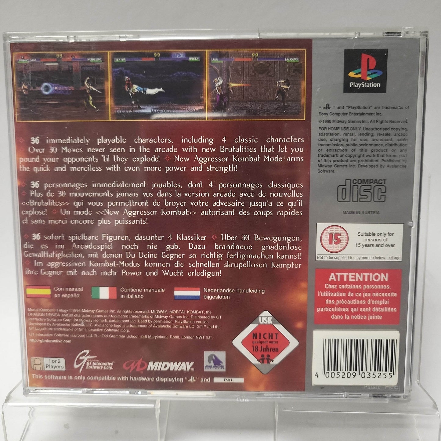 Mortal Kombat Trilogy Platinum Playstation 1 - Feniks Gameshop