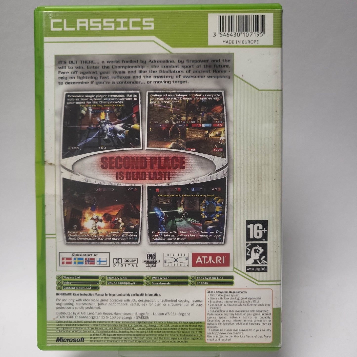 Unreal Championship Classics (No Book) Xbox Original - Feniks Gameshop