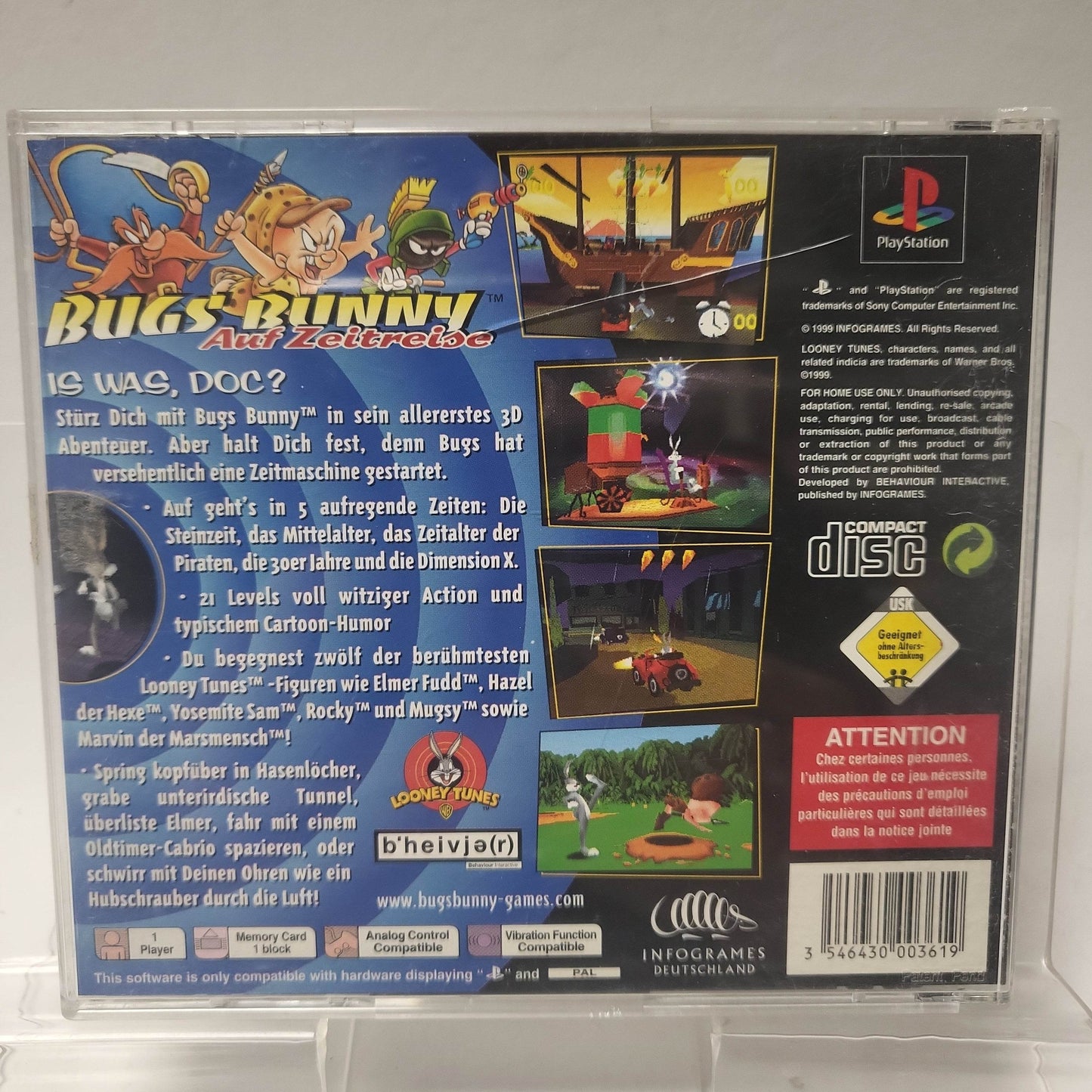 Bugs Bunny Auf Zeitreise Playstation 1 - Feniks Gameshop