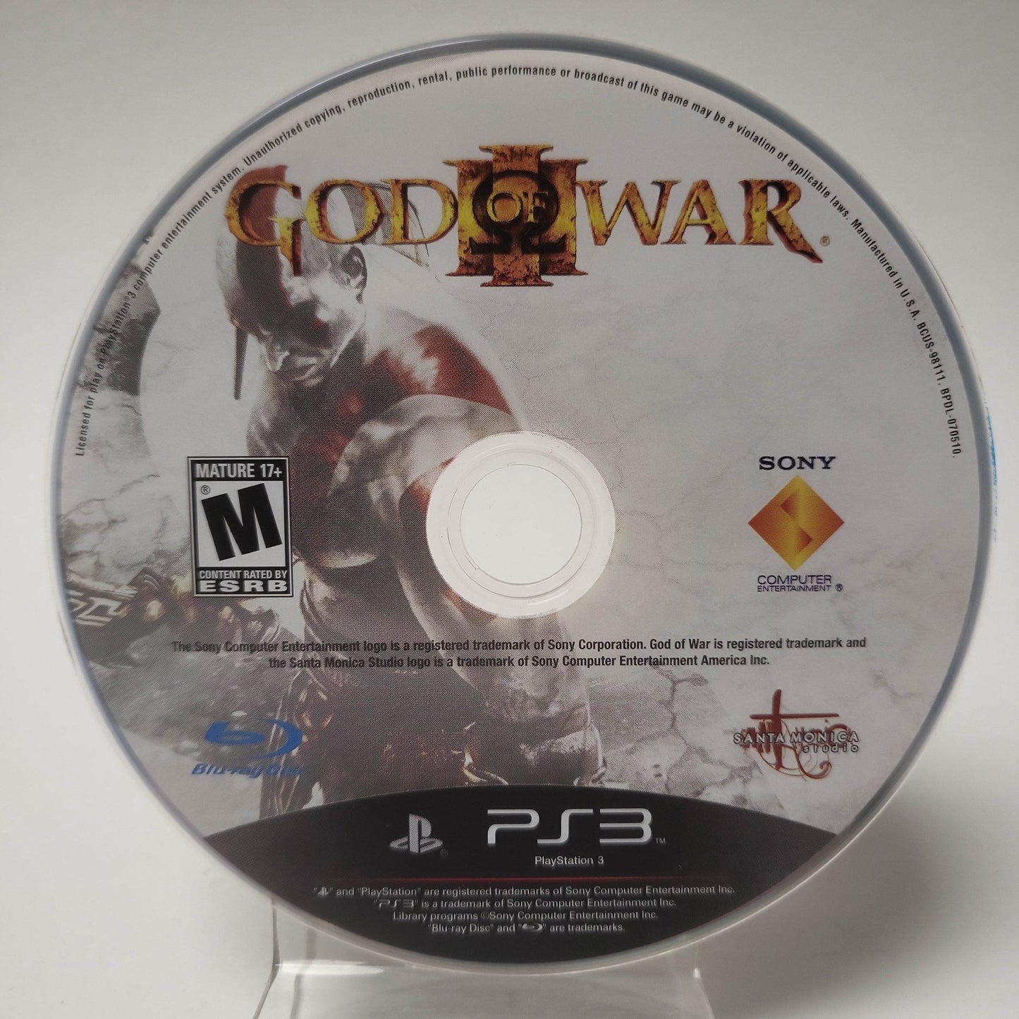 God of War III American Edition (Disc Only) PlayStation 3 - Feniks Gameshop