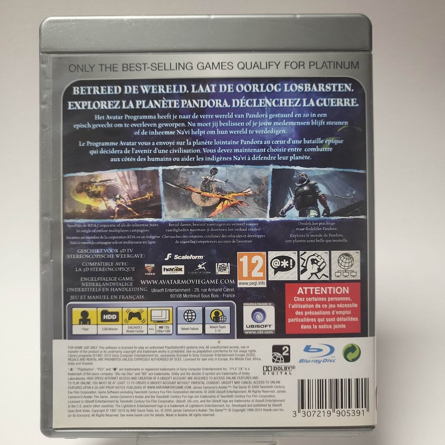 James Cameron's Avatar the Game Platinum (No Book) Playstation 3 - Feniks Gameshop