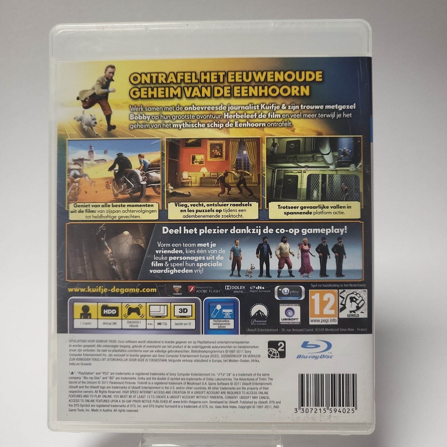 Avonturen van Kuifje Geheim vd Eenhoorn (No Book) PS3 - Feniks Gameshop