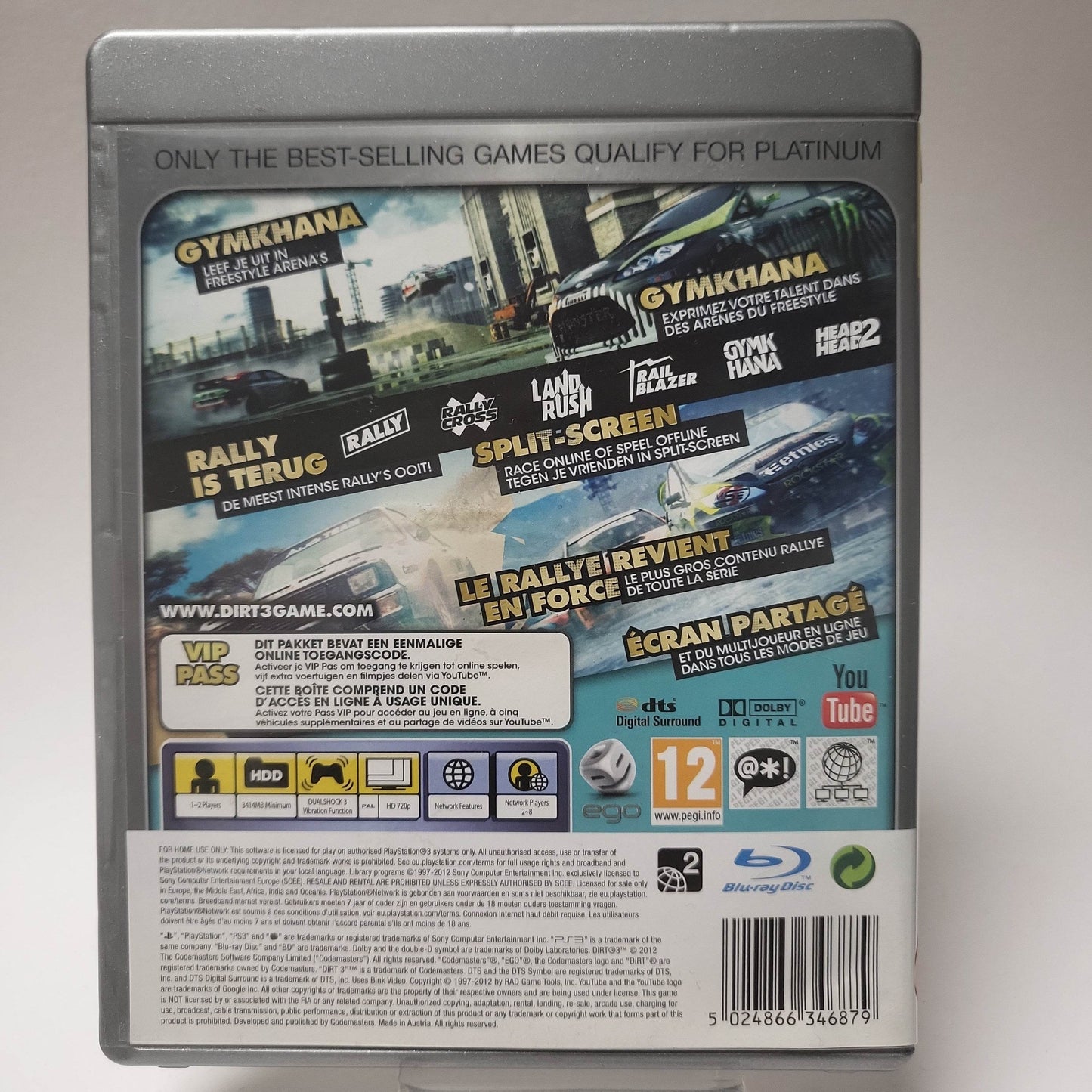 Dirt 3 Platinum (No Book) PlayStation 3 - Feniks Gameshop
