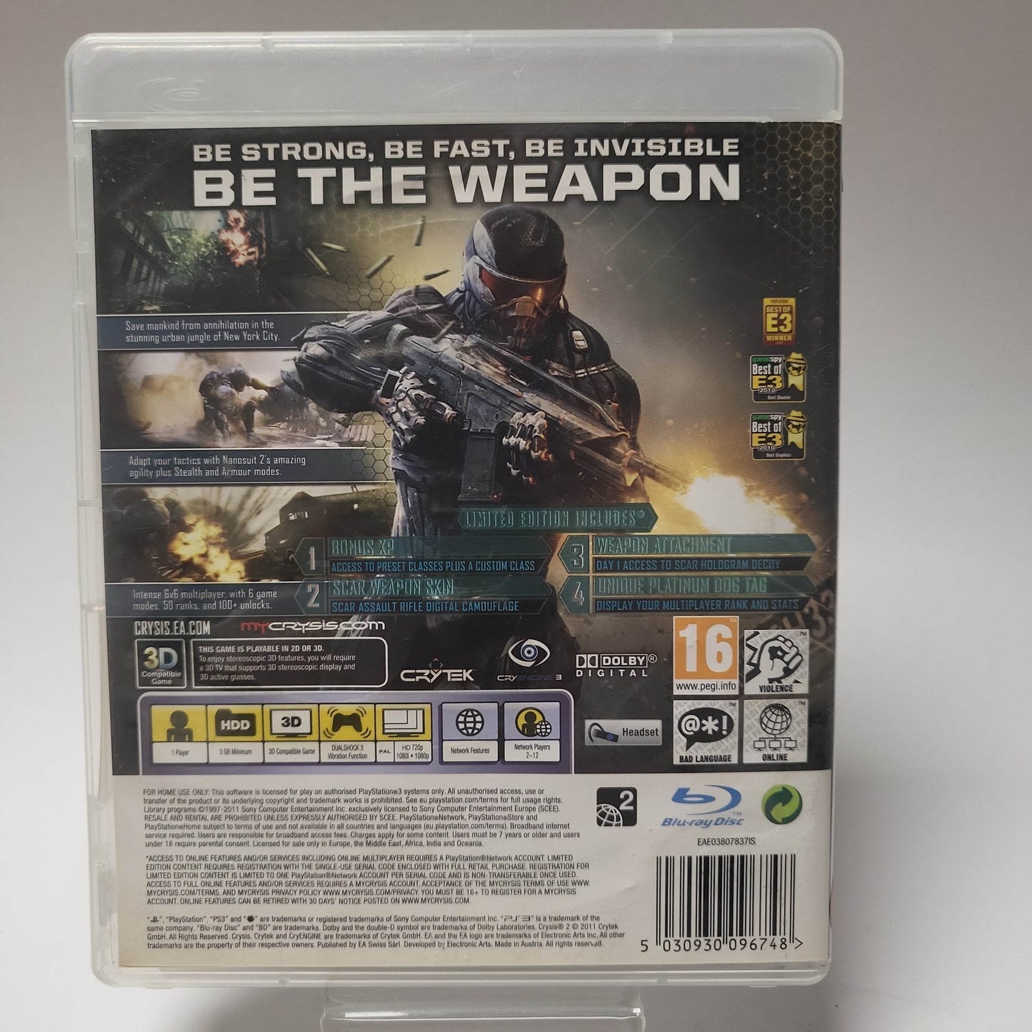 Crysis 2 Limited Edition (No Book) PlayStation 3 - Feniks Gameshop