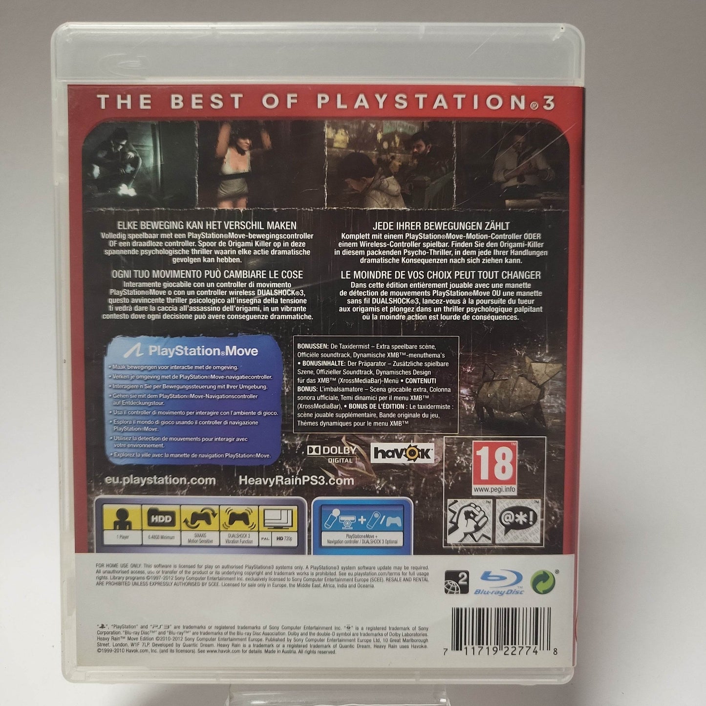 Heavy Rain Move Edition Essentials (No Book) PlayStation 3 - Feniks Gameshop