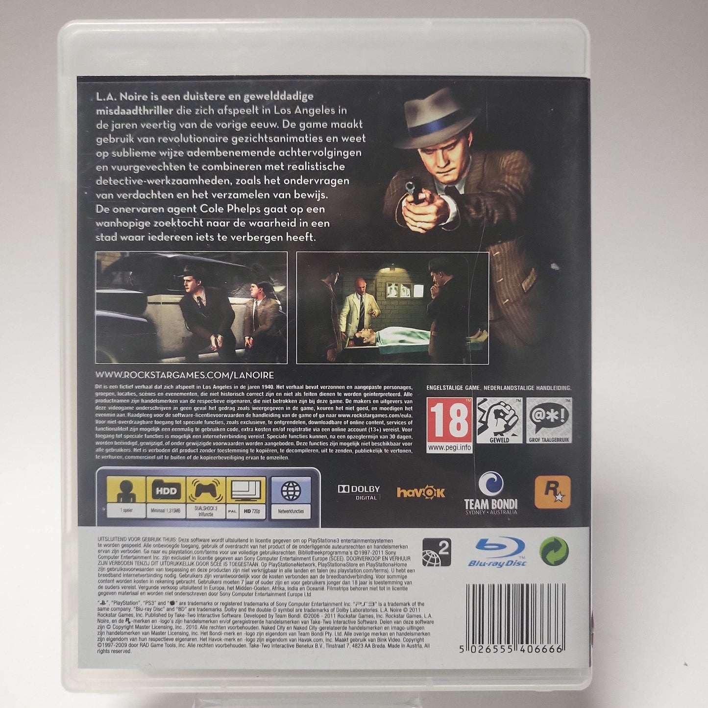 LA Noire (No Book) PlayStation 3 - Feniks Gameshop