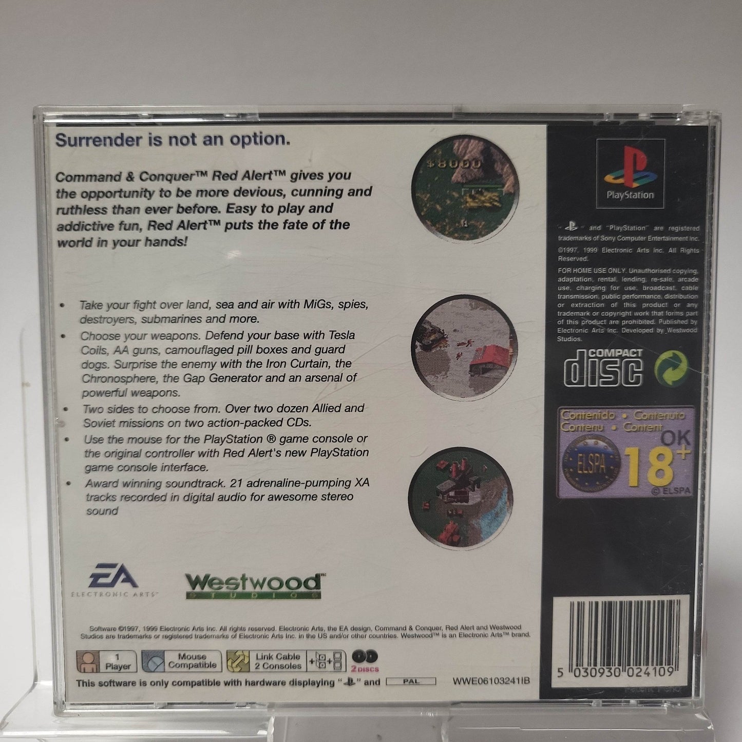 Command & Conquer Red Alert Classics (No Book) Playstation 1 - Feniks Gameshop