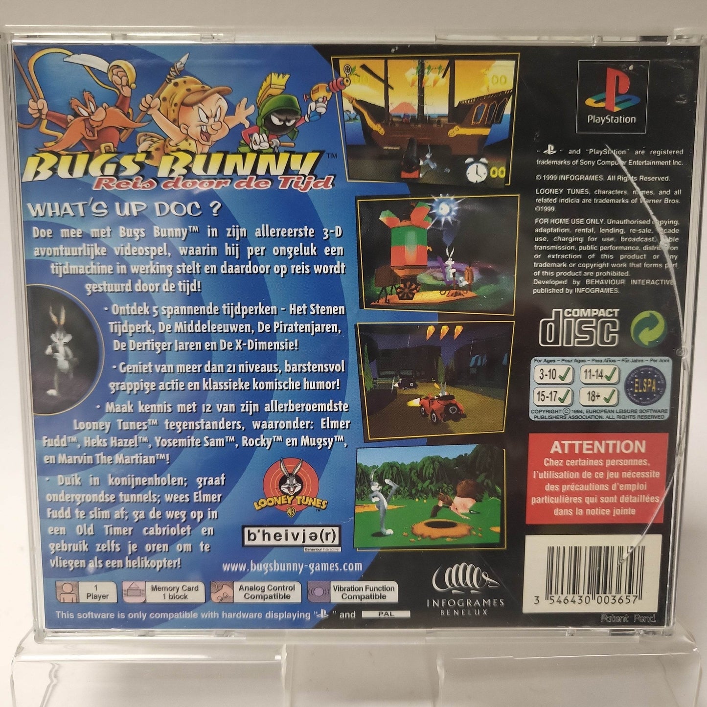 Bugs Bunny Reis door de Tijd Playstation 1 - Feniks Gameshop