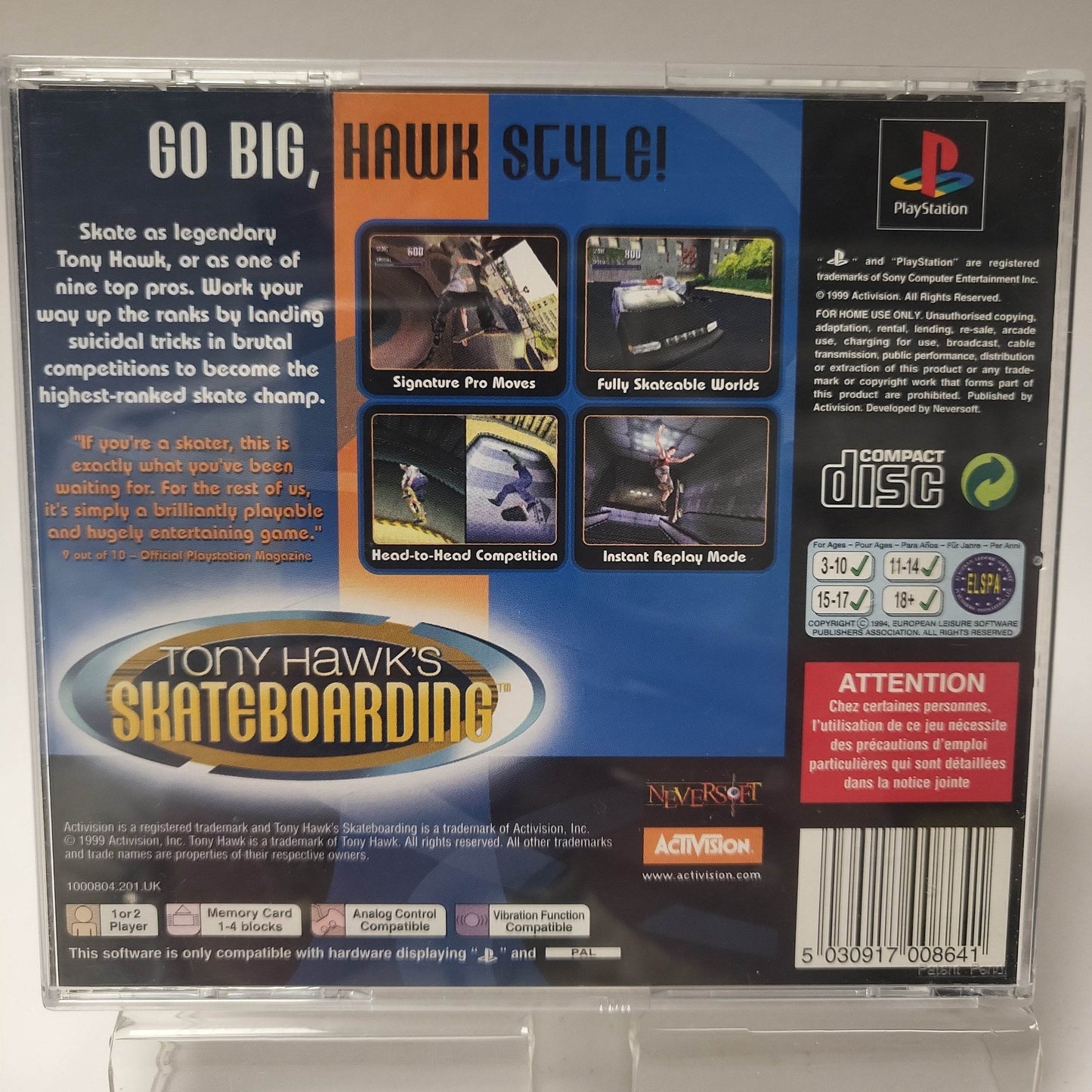 Tony Hawk's Skateboarding Playstation 1 - Feniks Gameshop