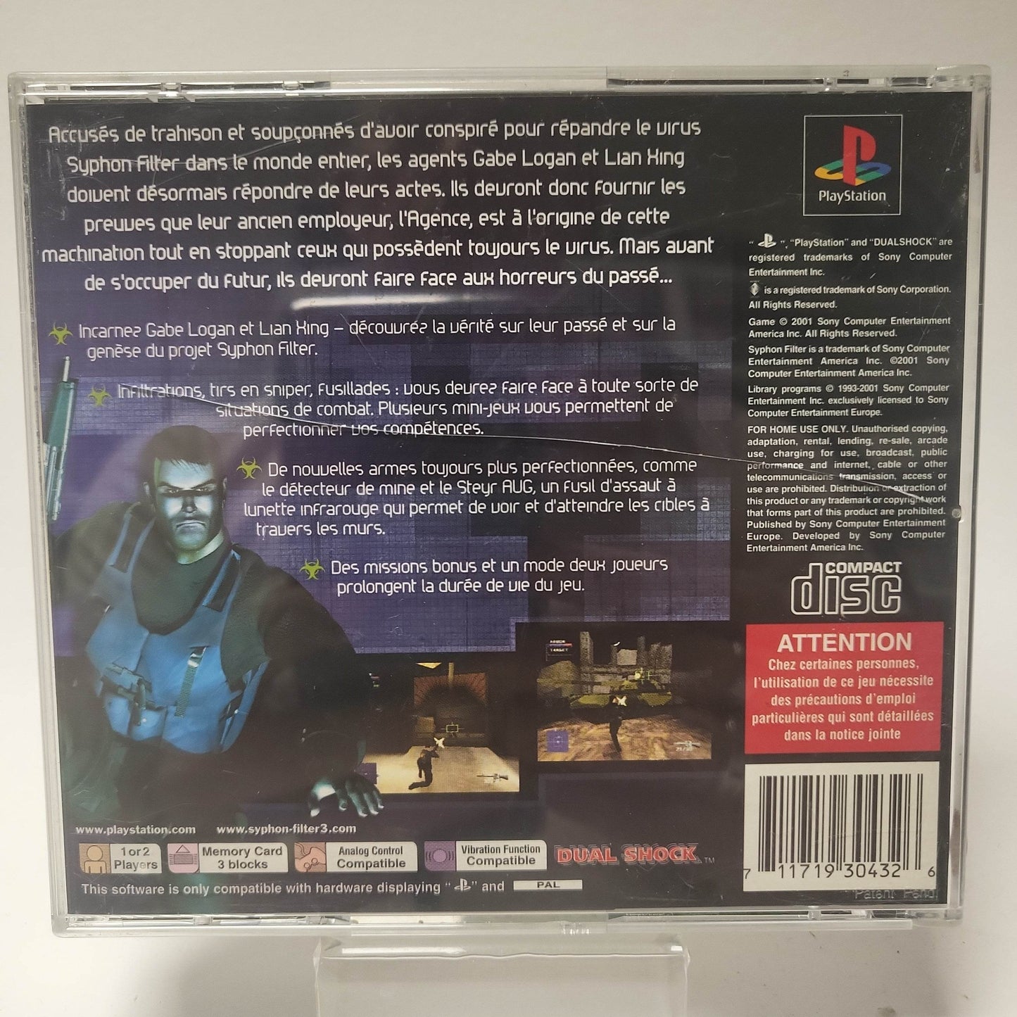 Syphon Filter 3 (No Book) PlayStation 1 - Feniks Gameshop