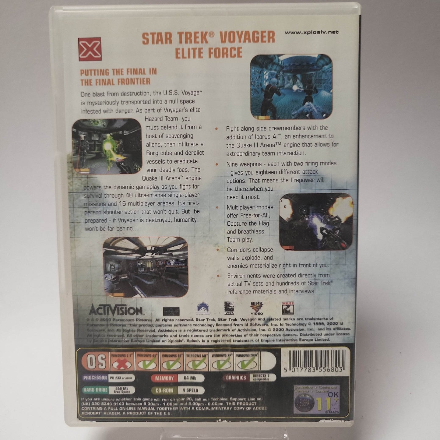 Star Trek Voyager Elite Force Set Phasers to Frag (No Book) PC - Feniks Gameshop