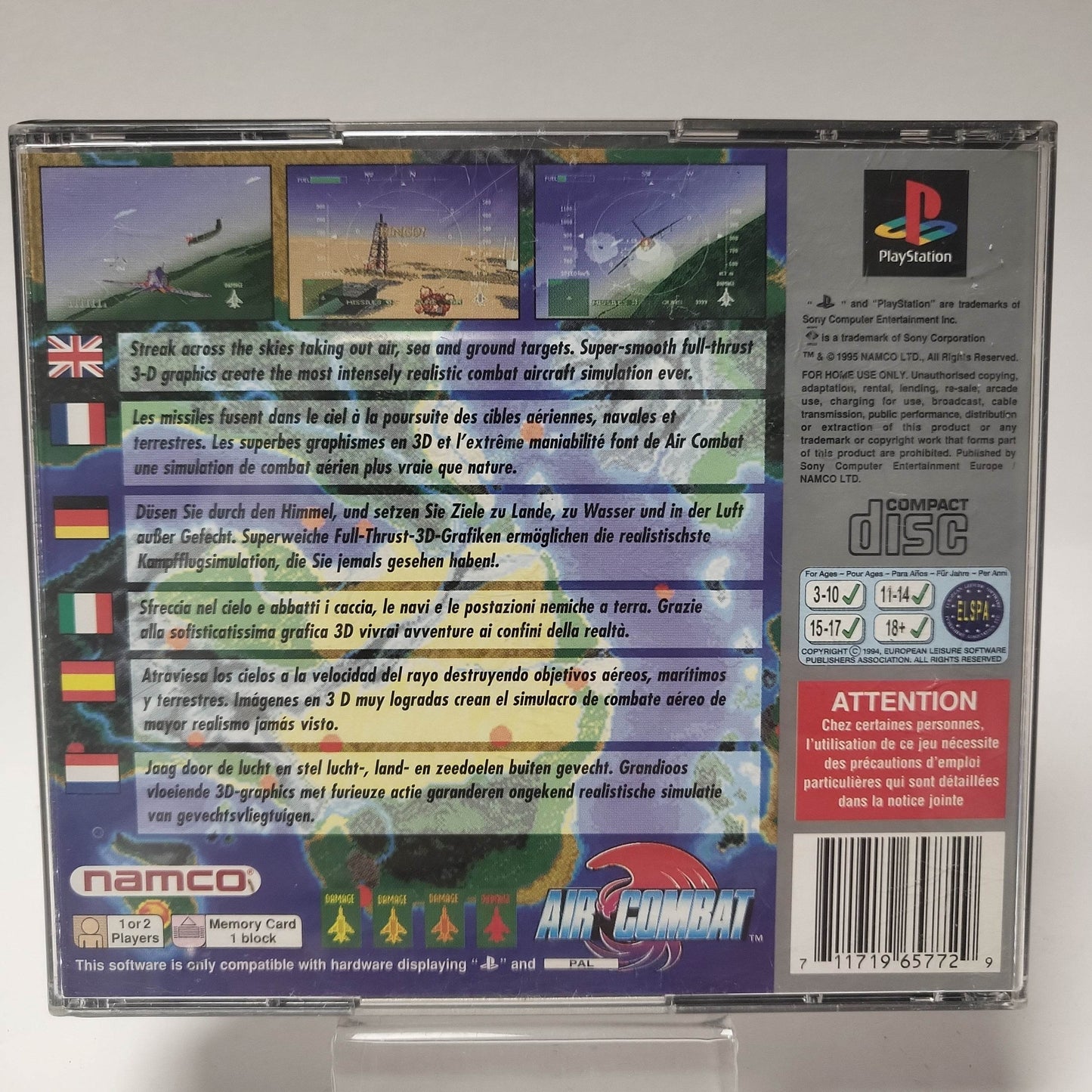 Air Combat Platinum (No Book) Playstation 1 - Feniks Gameshop