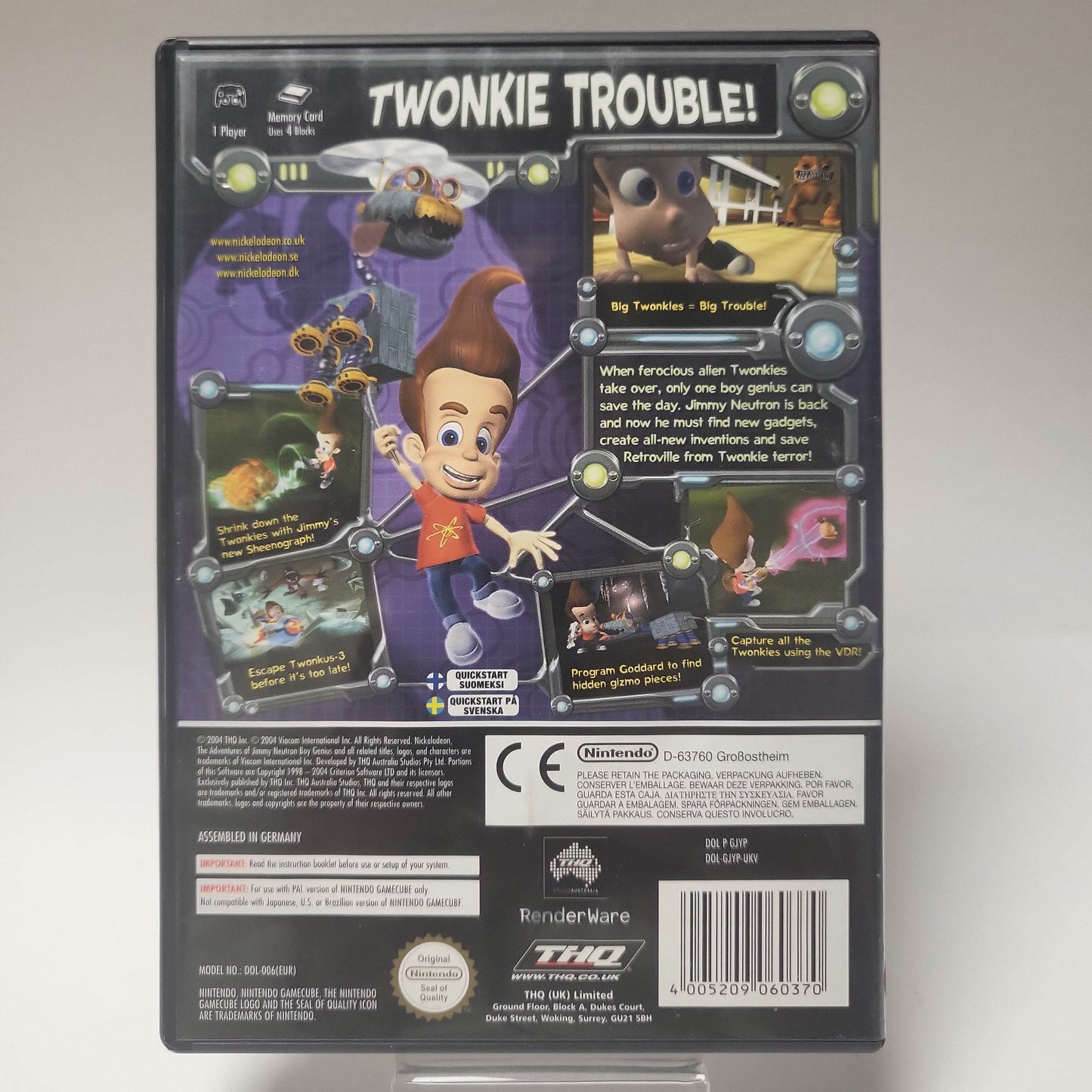 Adventures of Jimmy Neutron Boy Genius Attack of the Twinkles (No Book) Gamecube - Feniks Gameshop