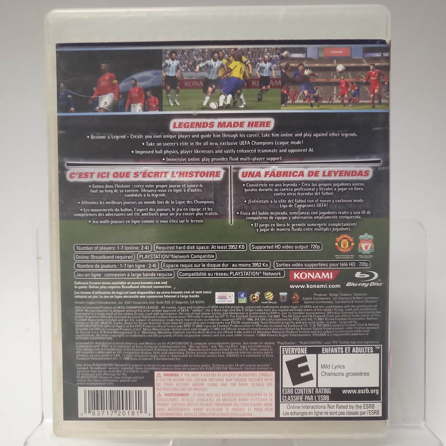 Pro Evolution Soccer 2009 American Edition Playstation 3 - Feniks Gameshop
